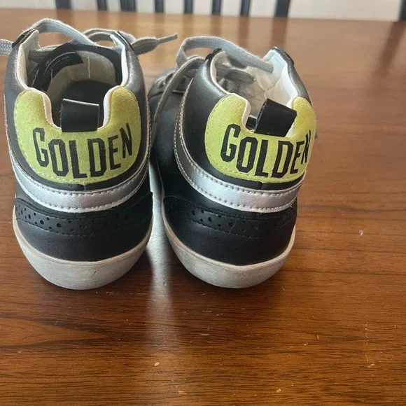 Golden Goose Black and Silver Glitter Sneakers - Picture 3 of 8